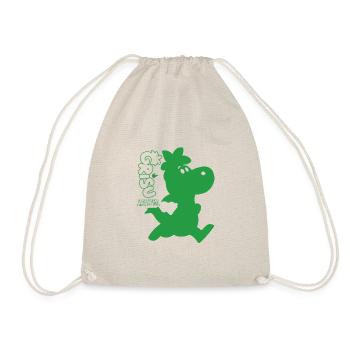 Grisu Der Kleine Drache Klassisches Design In Grün - Turnbeutel - Natur - Vorne
