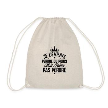 Je devrais perdre du poids mais j'aime pas perdre - Sac de sport léger - nature - Devant