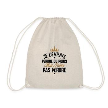 Je devrais perdre du poids mais j'aime pas perdre - Sac de sport léger - nature - Devant