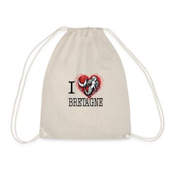 I Love Bretagne Heart of Mermaid Lagoon - Drawstring Bag - nature - Front