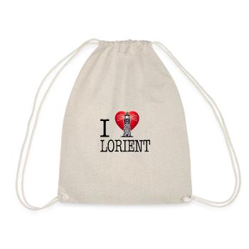 I Love Lorient by I Love Bretagne - Drawstring Bag - nature - Front