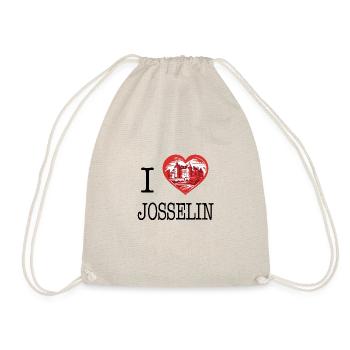 i love Josselin von I Love Bretagne - Turnbeutel - Natur - Vorne