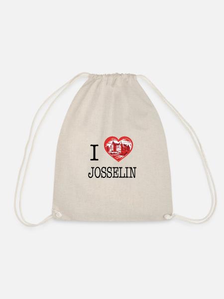 i love Josselin von I Love Bretagne - Turnbeutel - Natur