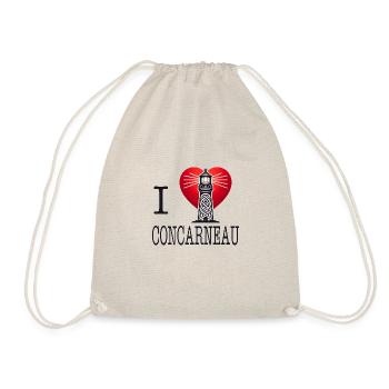 I Love Concarneau von I Love Bretagne - Turnbeutel - Natur - Vorne