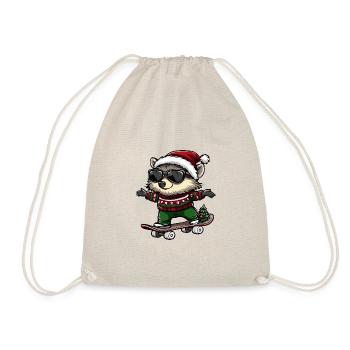 Hérisson Noël Drôle - Sac de sport léger - nature - Devant