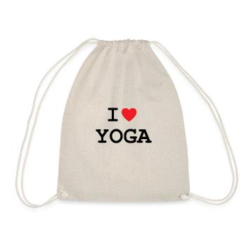 I love yoga - Drawstring Bag - nature - Front