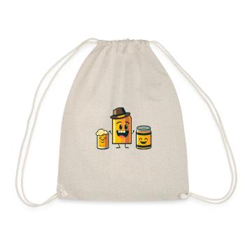 Fun craft beer cans - Drawstring Bag - nature - Front