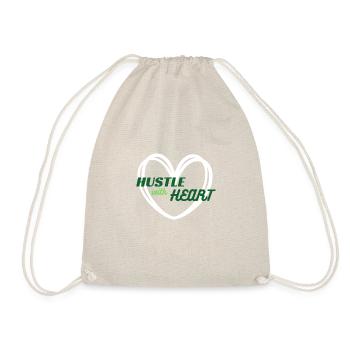 Hustle with Heart (green) - Turnbeutel - Natur - Vorne