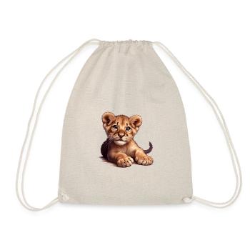 Little (Cute Lion Cub) - Drawstring Bag - nature - Front