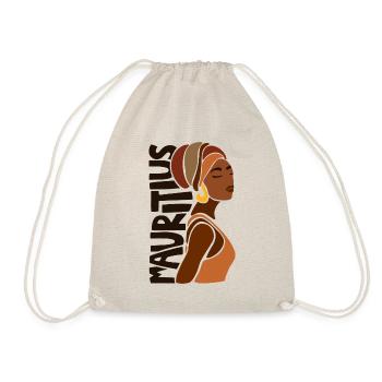Mauritius Africa Ethnic Heritage Souvenir - Drawstring Bag - nature - Front