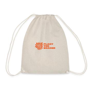 Plant the Change lettering - Drawstring Bag - nature - Front