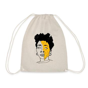 face of a woman - Drawstring Bag - nature - Front