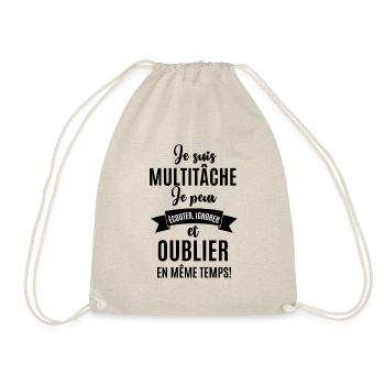 je suis multitâche - Sac de sport léger - nature - Devant