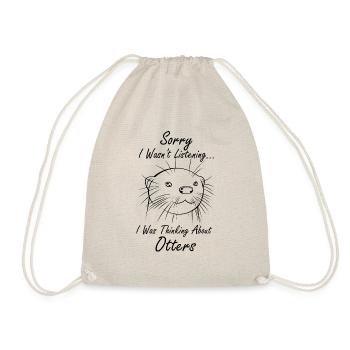 En pensant à de jolies loutres, animal sauvage - Sac de sport léger - nature - Devant