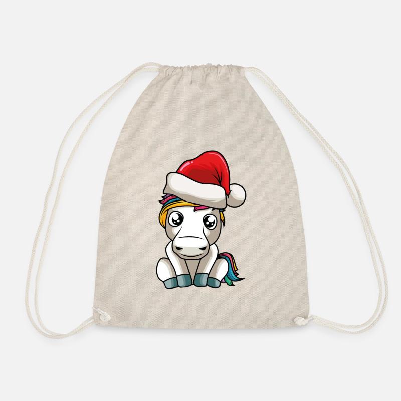 christmas unicorn - Turnbeutel - Natur