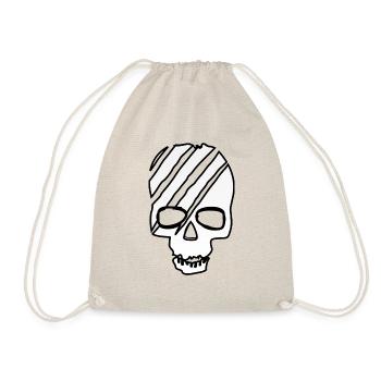 Totenkopf "Skizze" - Turnbeutel - Natur - Vorne