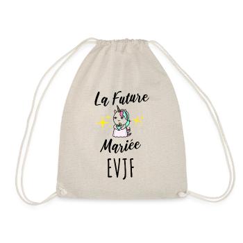 La future mariée licorne cadeau evjf - Sac de sport léger - nature - Devant