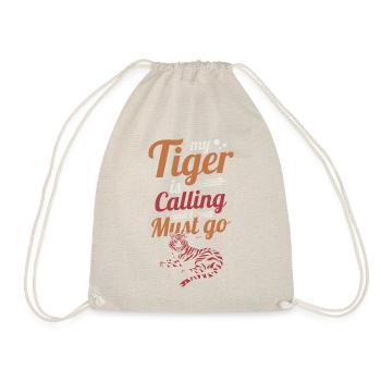 Mein Tiger ruft und ich muss los - Turnbeutel - Natur - Vorne