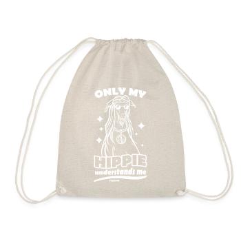 Hippie Dog - Drawstring Bag - nature - Front