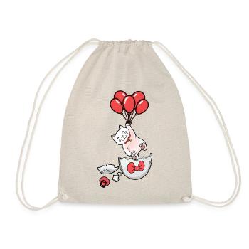 Chat Naissance Coquille D’oeuf Ballons Enfants Bébé - Sac de sport léger - nature - Devant