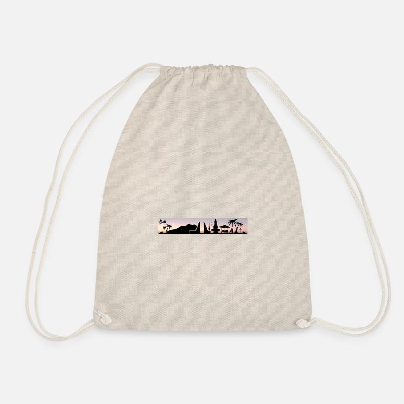 Bali Skyline color - Drawstring Bag - nature