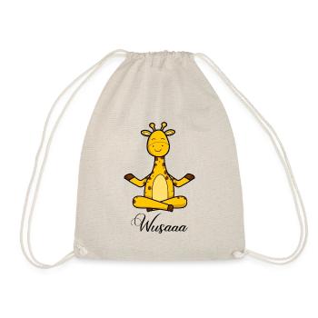 Auszeit Durchatmen Wusaaa Giraffe - Turnbeutel - Natur - Vorne