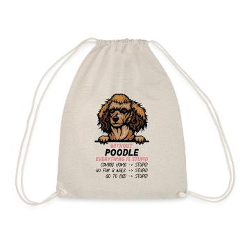 Ohne Poodle ist alles doof - Turnbeutel - Natur - Vorne