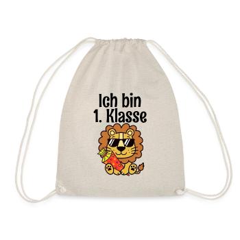 Ich bin 1 Klasse Löwe - Turnbeutel - Natur - Vorne