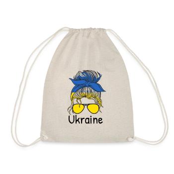 Ukraine Flagge Vintage Ukrainische Fahne Used Look - Turnbeutel - Natur - Vorne