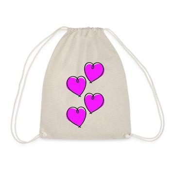 Herzen Love Symbol - Turnbeutel - Natur - Vorne