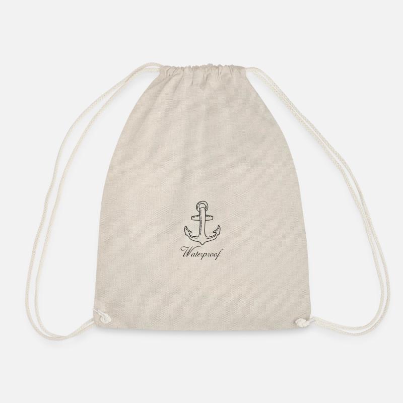 Water repellent - Drawstring Bag - nature
