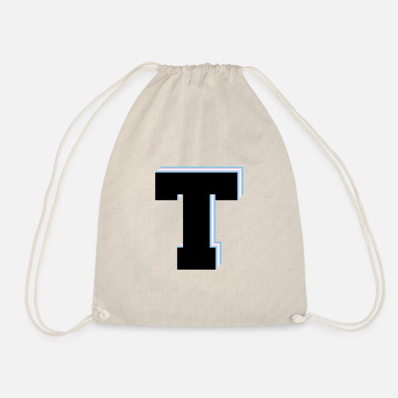 Lettre T - Drapeau transgenre - Sac de sport léger - nature