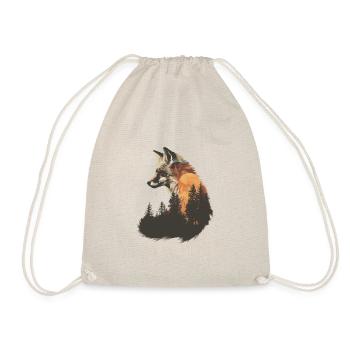 Fuchs Kopf Wald Tier Natur Bäume Baby Fuchs - Turnbeutel - Natur - Vorne