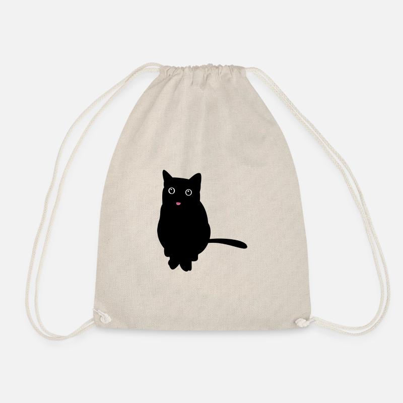 black cat - black cat - Drawstring Bag - nature
