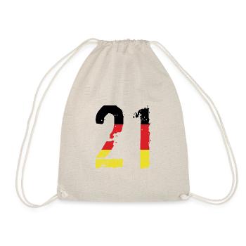 Maillot 21 Numéro Allemagne - Sac de sport léger - nature - Devant