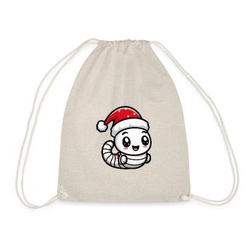 Worm Christmas Christmas - Drawstring Bag - nature - Front