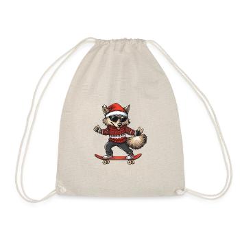 Loup Noël Drôle - Sac de sport léger - nature - Devant