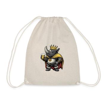 Rhino Beer Funny - Drawstring Bag - nature - Front