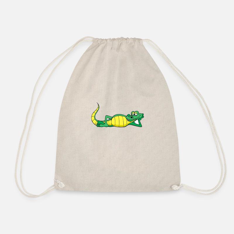 Cool crocodile - Drawstring Bag - nature