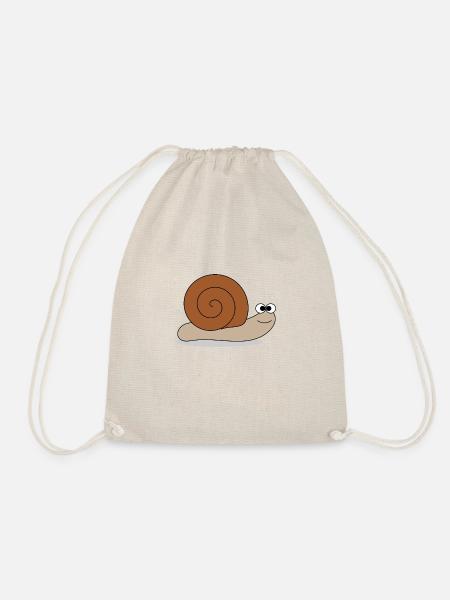 Brown snail - Drawstring Bag - nature