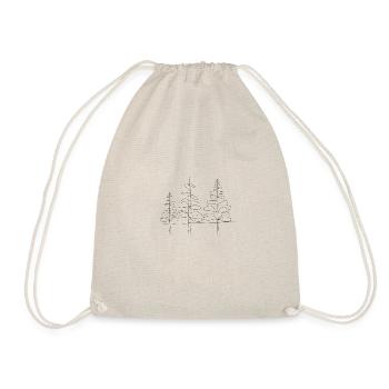 Minimalist Modern Abstract Pines - Drawstring Bag - nature - Front