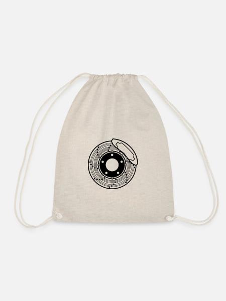 internally ventilated brake disc - Drawstring Bag - nature