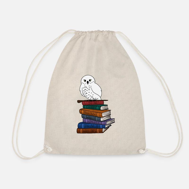 Magische Zauber Eule mit Bücher - Turnbeutel - Natur