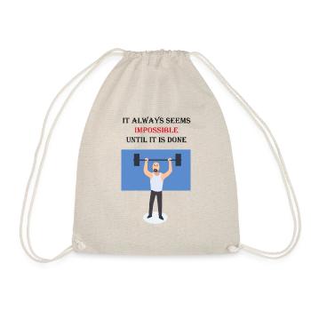 Sport Statement Geschenkidee - Turnbeutel - Natur - Vorne