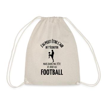 In meinem Kopf spiele ich Fußball - Turnbeutel - Natur - Vorne