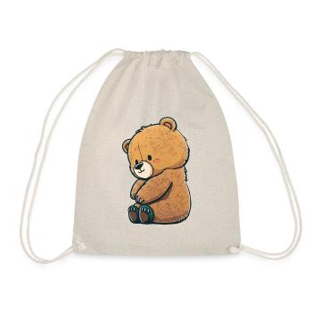 Sweet cute pretty teddy bear theme - Drawstring Bag - nature - Front