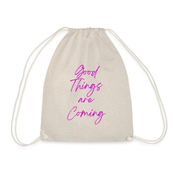Good Things are Coming - Drawstring Bag - nature - Front