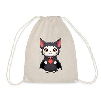 Halloween Vampire Cat - Drawstring Bag - nature - Front