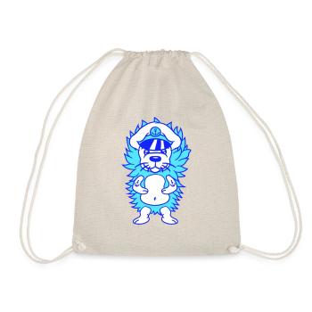 Funny Little Hedgehog Autumn Captain Cute Cute - Drawstring Bag - nature - Front