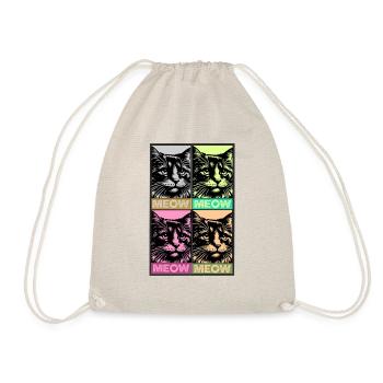 MEOW Premium Design - L’amour des chats pour les fans de chats - Sac de sport léger - nature - Devant